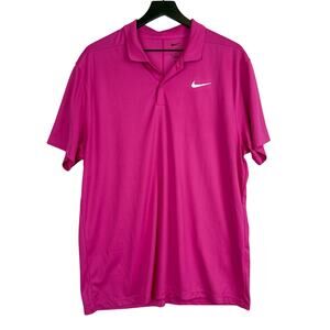 Nike Dri-Fit Mens Victory Polo Shirt Hot Pink - L